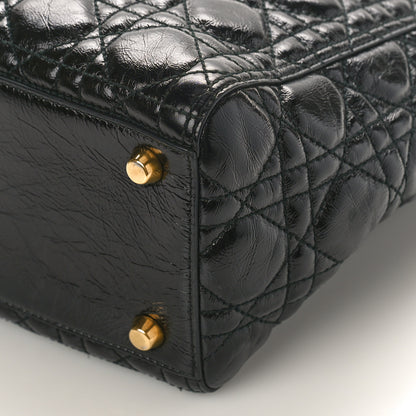 Christian Dior Grained Calfskin Cannage Large Supple Lady Dior Black 8 of 9