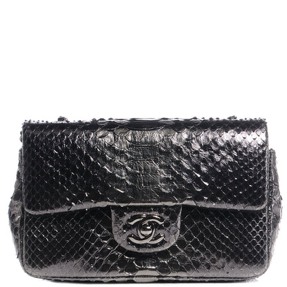 Chanel Metallic Python Mini Rectangular Flap Bag 1 of 8