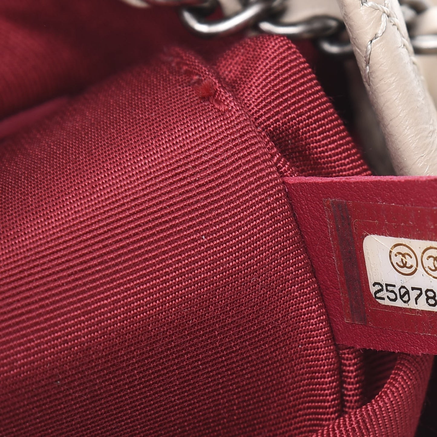 Aged Calfskin Quilted Gabrielle Backpack Beige