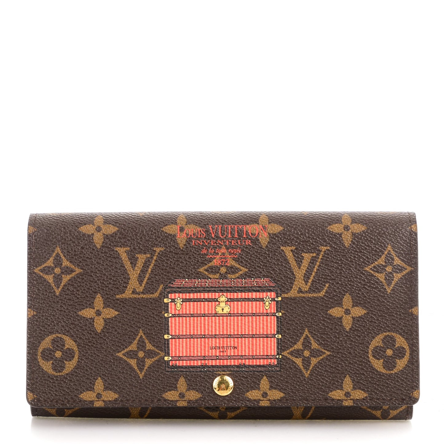 Monogram Trunks and Locks Sarah Wallet