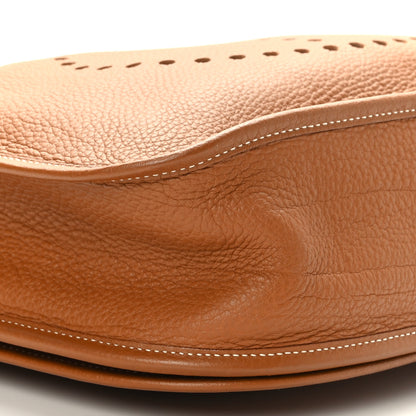 Hermes Taurillon Clemence Evelyne II GM Gold 8 of 9