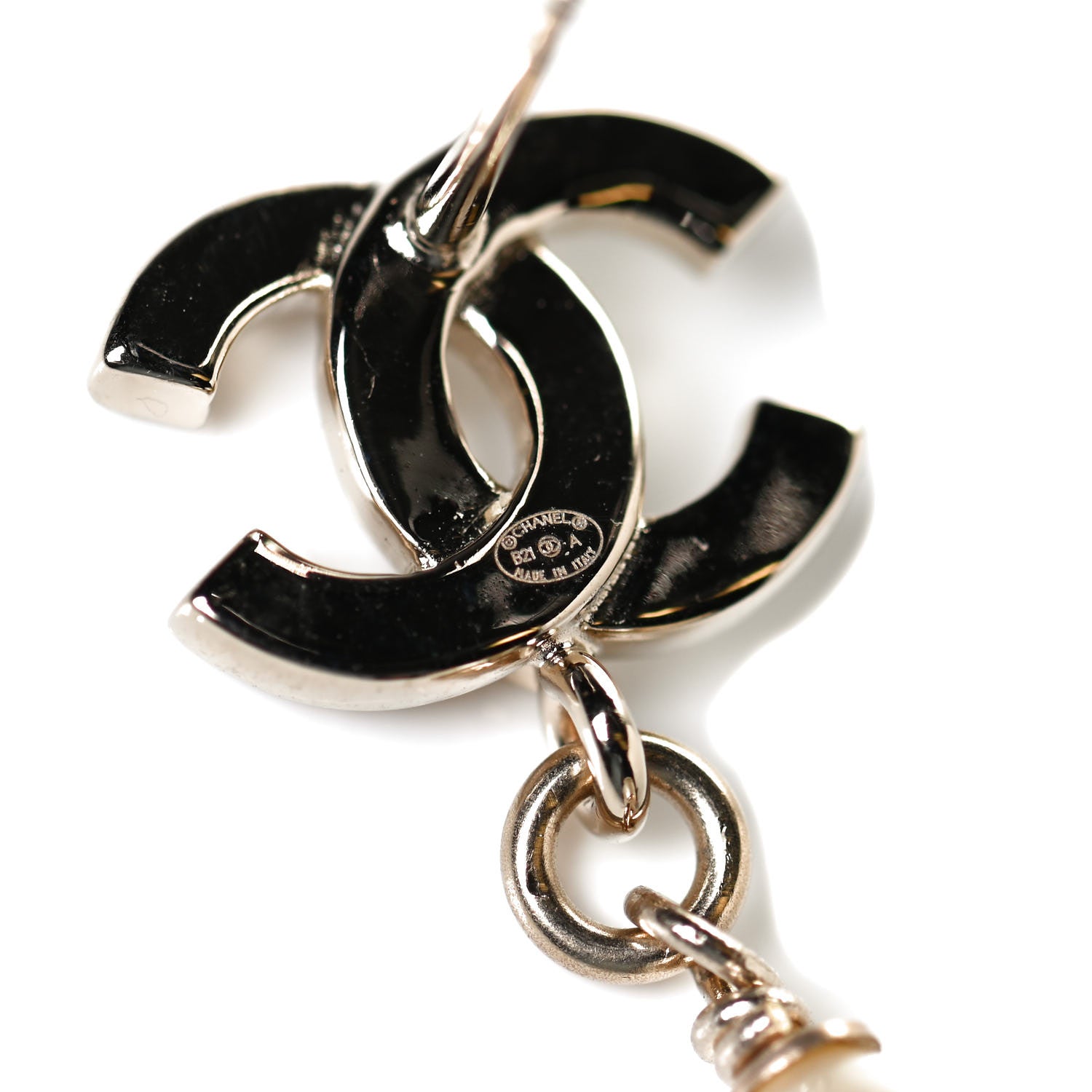 Chanel Crystal Bead Divine Highness Drop Earrings Gold 4 of 4