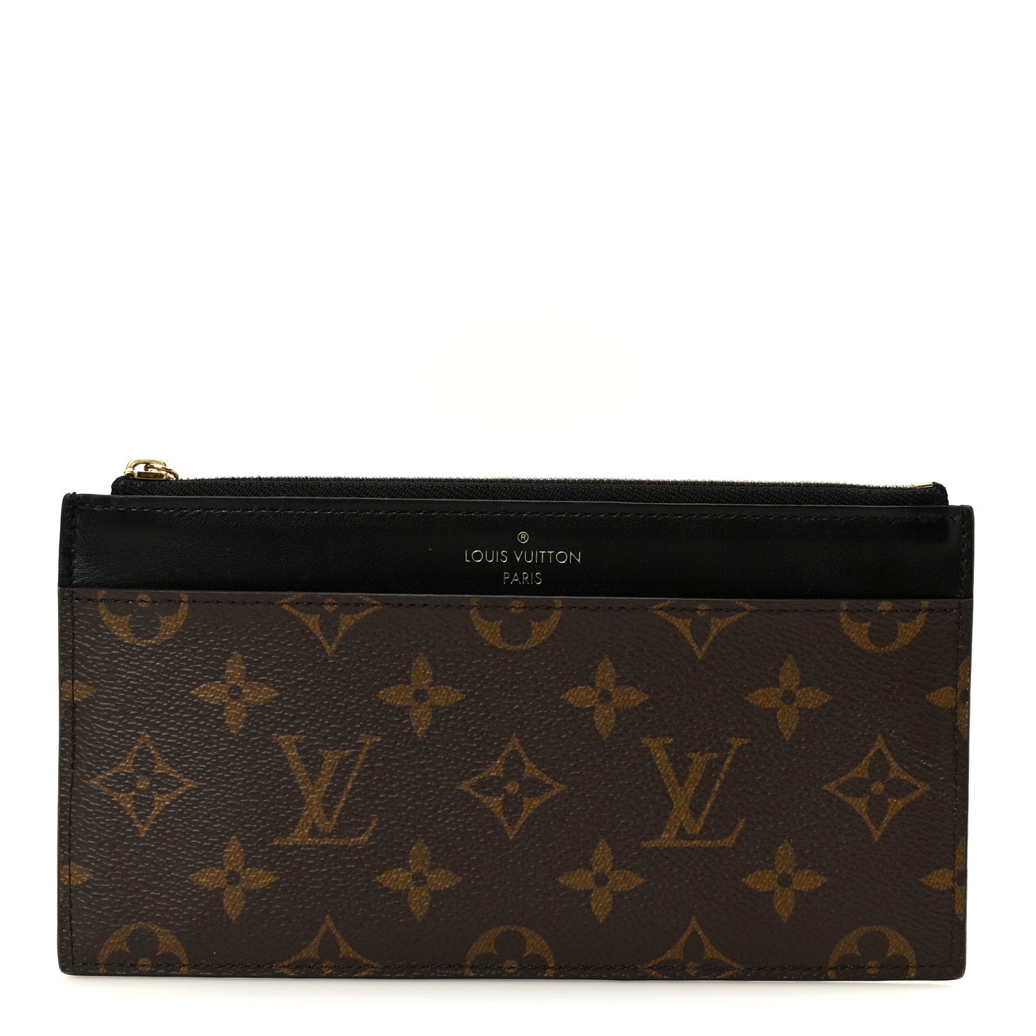 Louis Vuitton Monogram Slim Purse Black 1 of 9