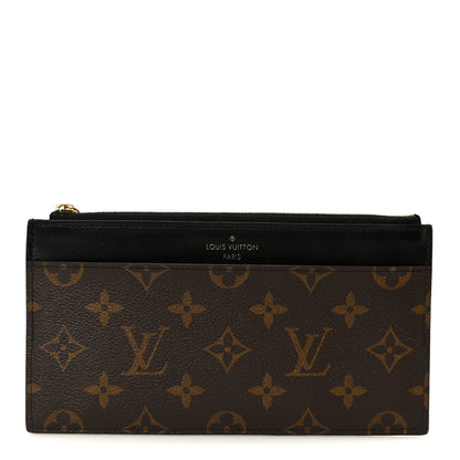 Louis Vuitton Monogram Slim Purse Black 1 of 9