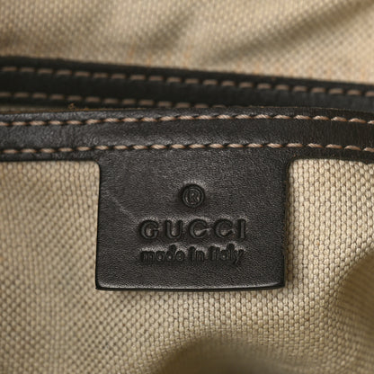 Gucci GG Supreme Monogram Selleria Calfskin Small Flat Side Zip Messenger Bag Beige Ebony Cocoa Dark Chocolate 6 of 11