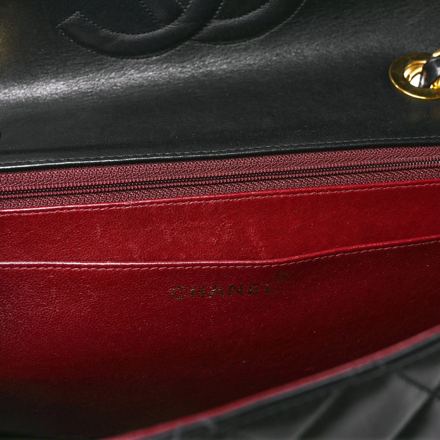 Lambskin Quilted XL Jumbo Single Flap Black