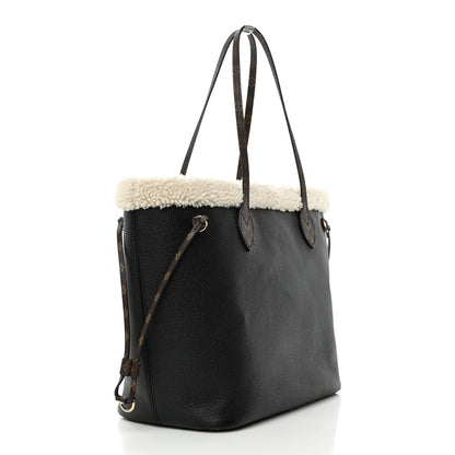 Louis Vuitton Calfskin Monogram Teddy Neverfull MM Black 3 of 10