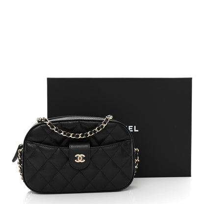 Chanel Caviar Quilted Chain Camera Bag Black 11 of 11