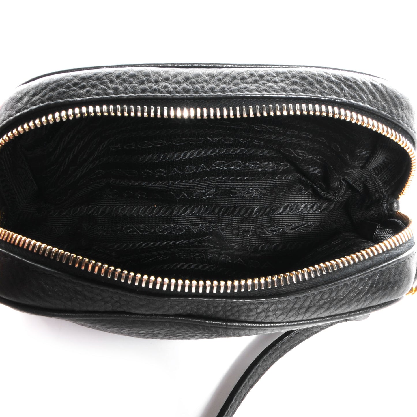 Vitello Daino Mini Camera Crossbody Bag Black
