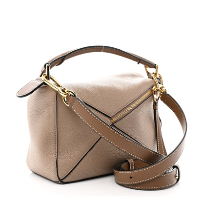 Loewe Grained Calfskin Small Puzzle Bag Sand Mink 3 of 11