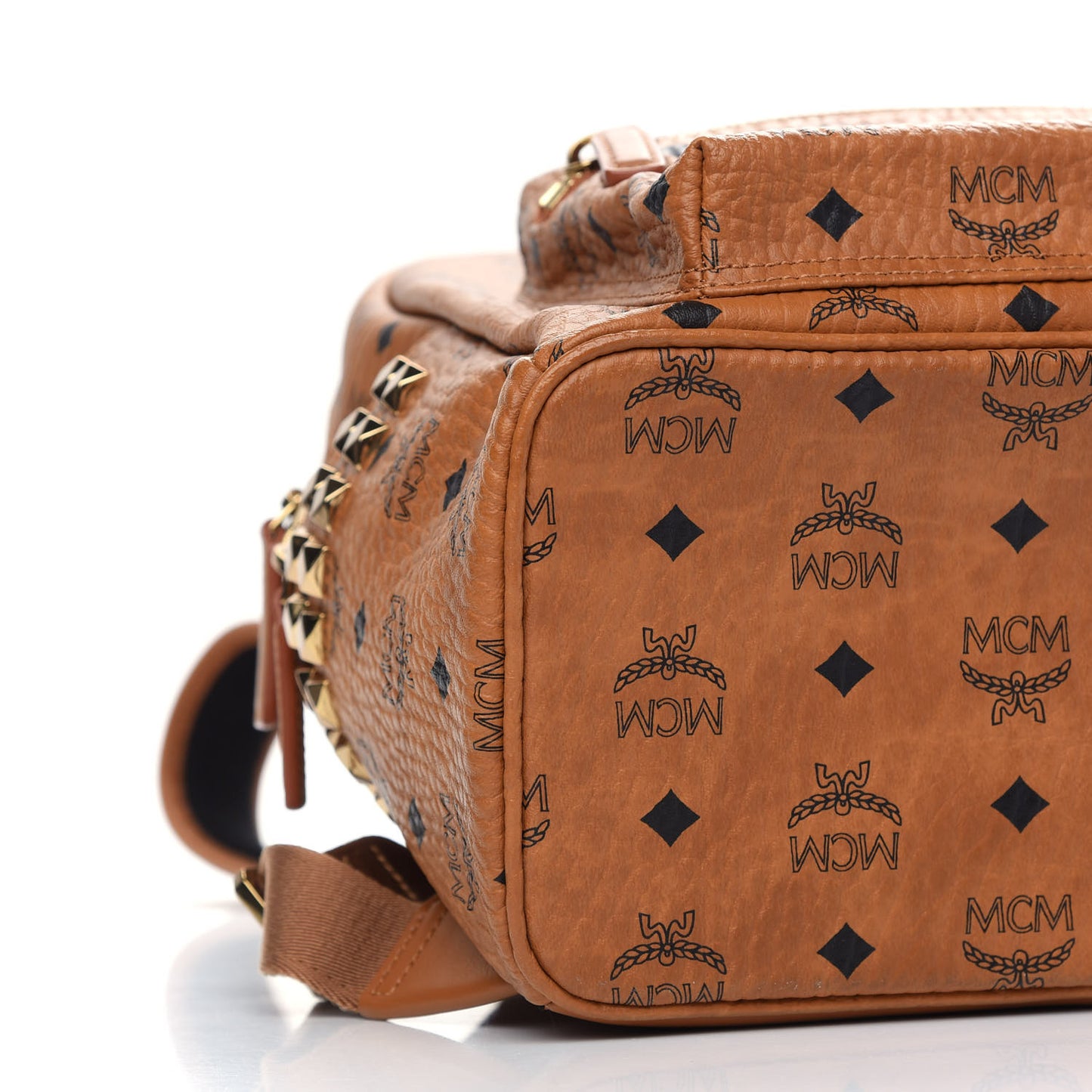 Visetos Medium Side Studs Stark Backpack Cognac