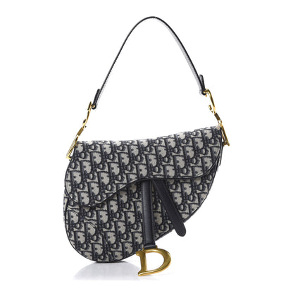 Christian Dior Oblique Saddle Bag Blue 1 of 10