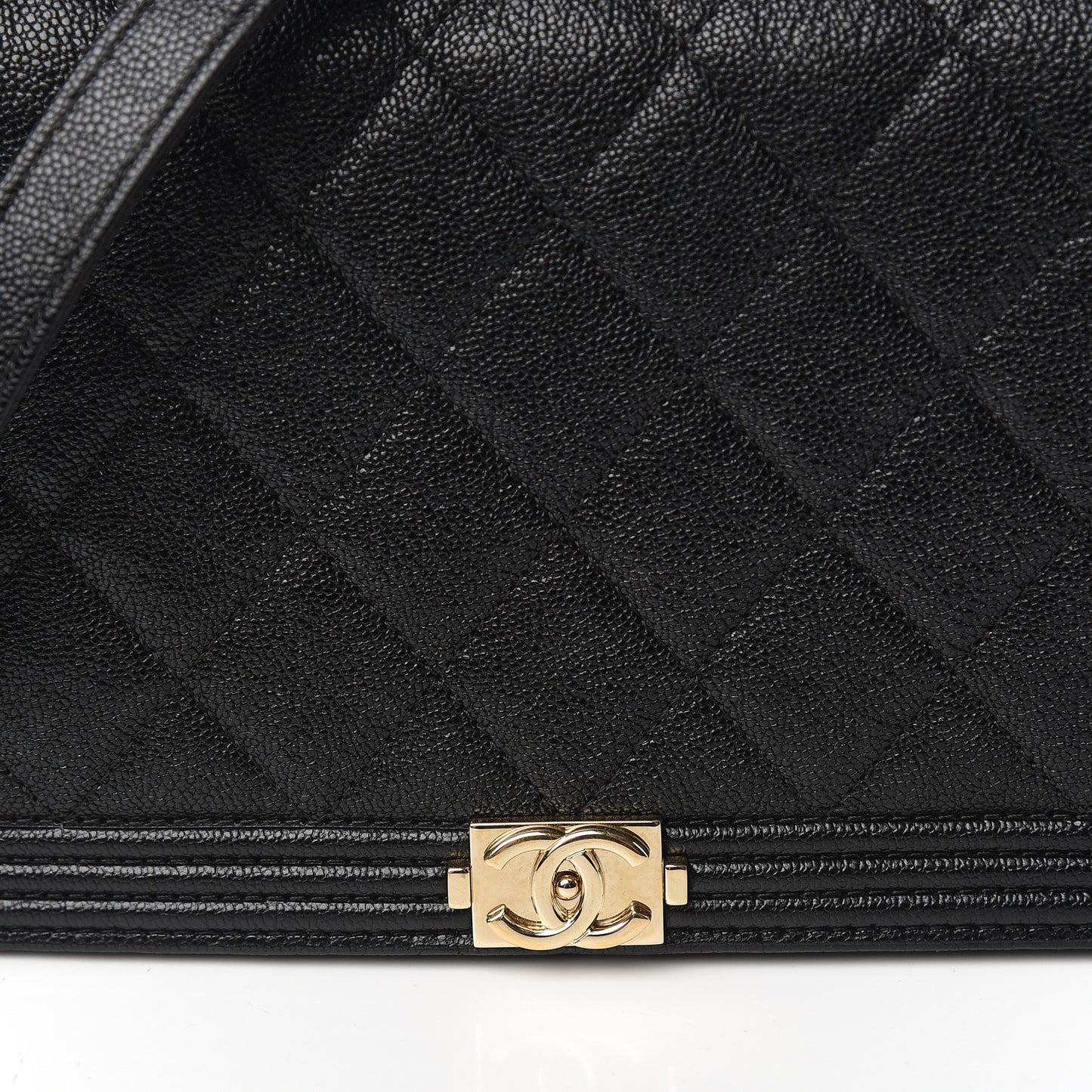 Caviar Quilted Boy Wallet On Chain WOC Black