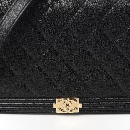 Chanel Caviar Quilted Boy Wallet On Chain WOC Black 13 of 13