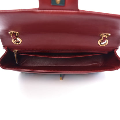 Chanel Lambskin Mosaic Medium Flap Red Multicolor 6 of 14
