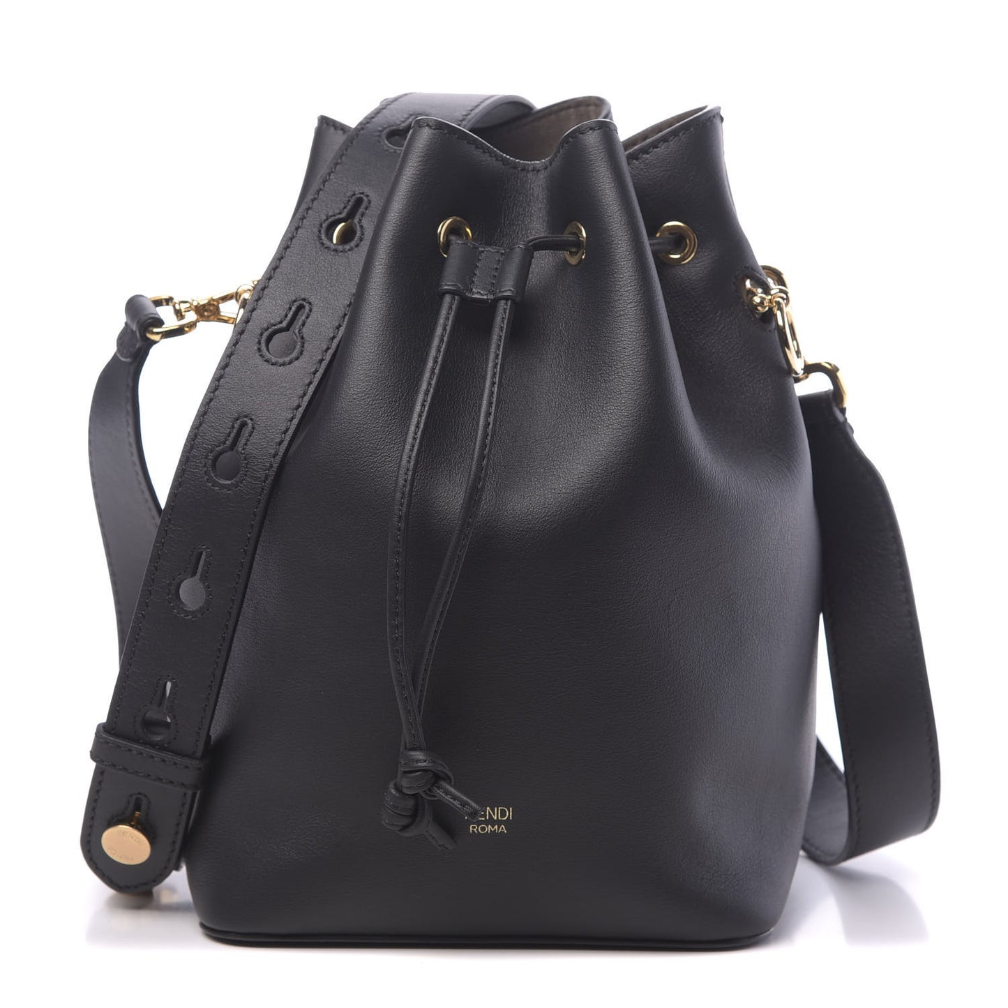 Vitello Grace Matte F is Fendi Grande Mon Tresor Bucket Bag Black