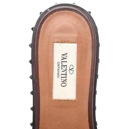 Valentino Garavani Nappa Soul Rockstud Flat Slide Sandals 36 Brown 8 of 10