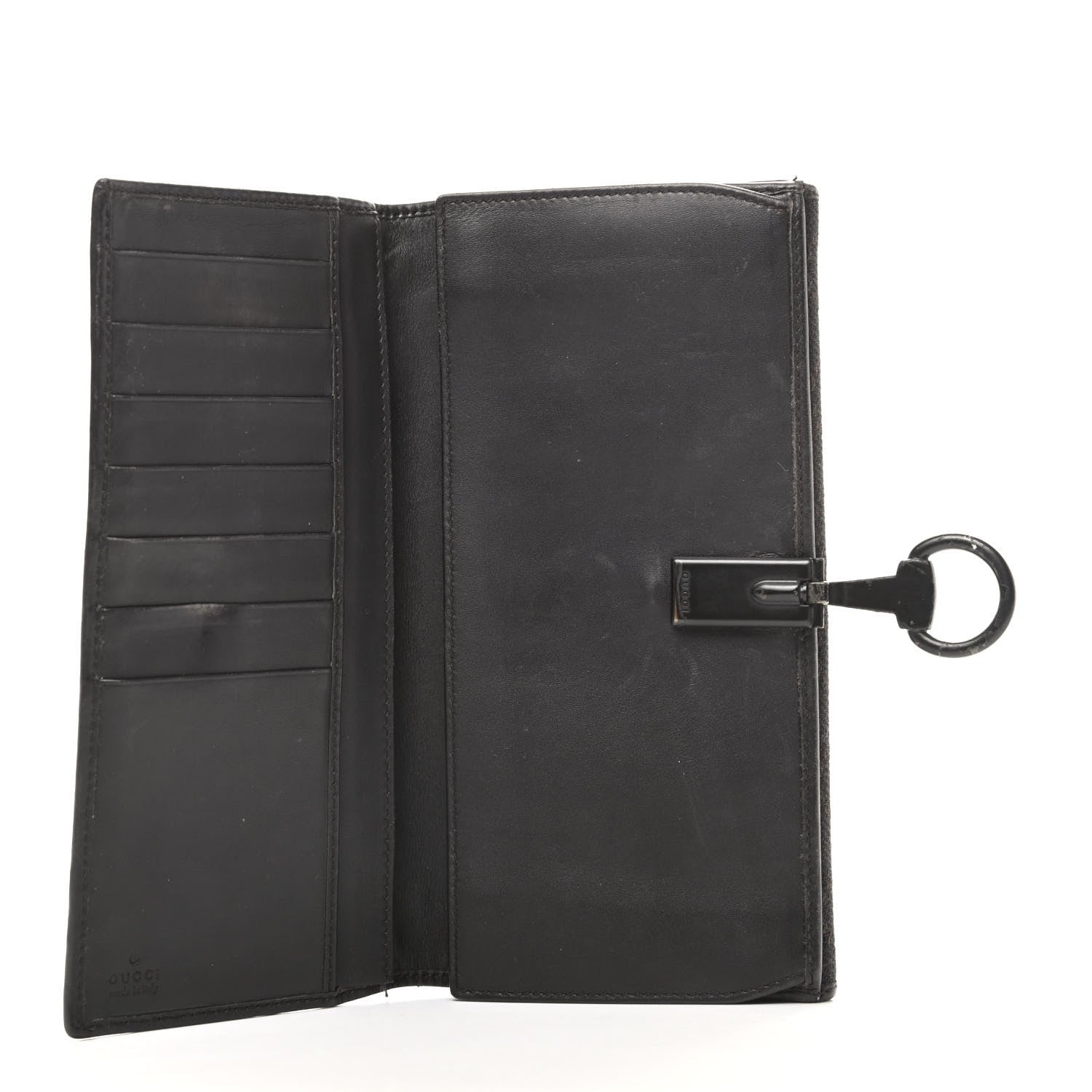 Gucci Monogram Horsebit Continental Wallet Dark Brown 5 of 9