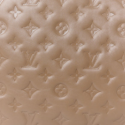 Louis Vuitton Lambskin Embossed Monogram Coussin MM Taupe 9 of 11