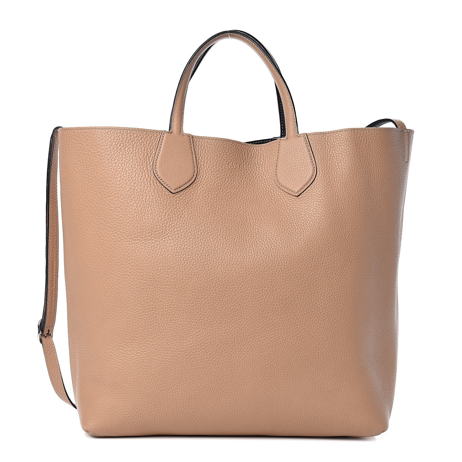 Gucci Cellarius Calfskin Bi-Color Medium Ramble Reversible Tote Black Camelia 1 of 16