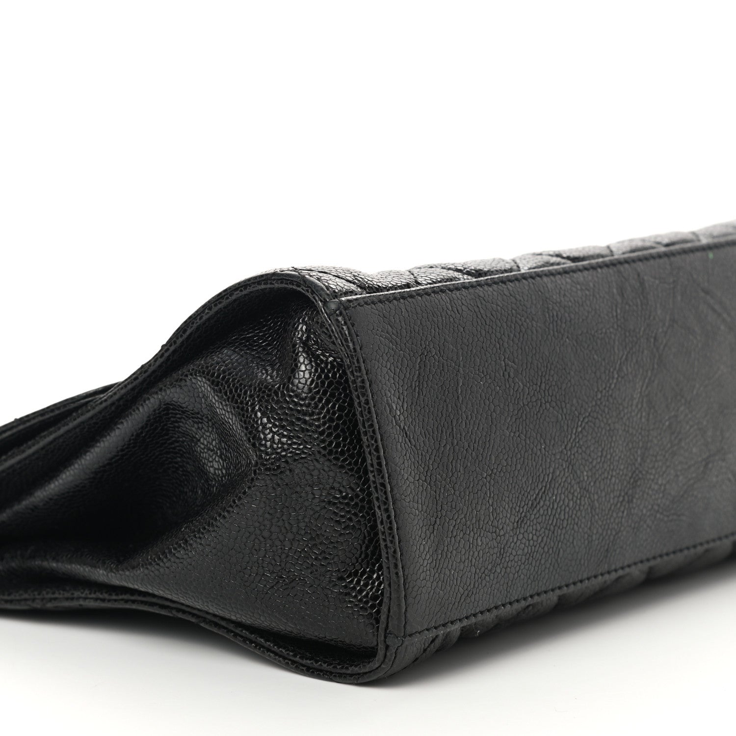 Chanel Crumpled Grained Calfskin Jumbo CC Crave Flap Black 9 of 13