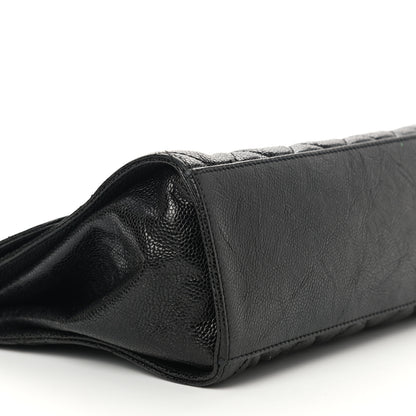 Chanel Crumpled Grained Calfskin Jumbo CC Crave Flap Black 9 of 13