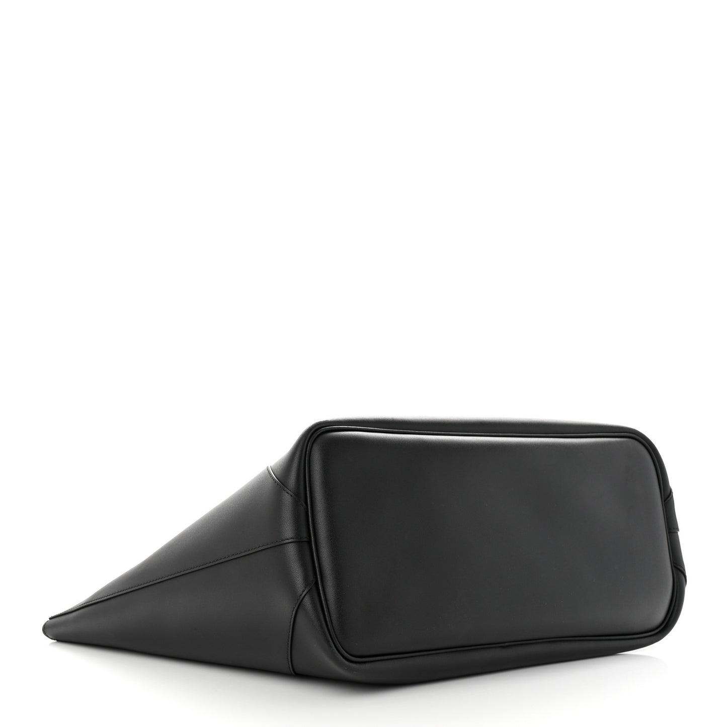 Smooth Calfskin Wing Shopper Tote Black White