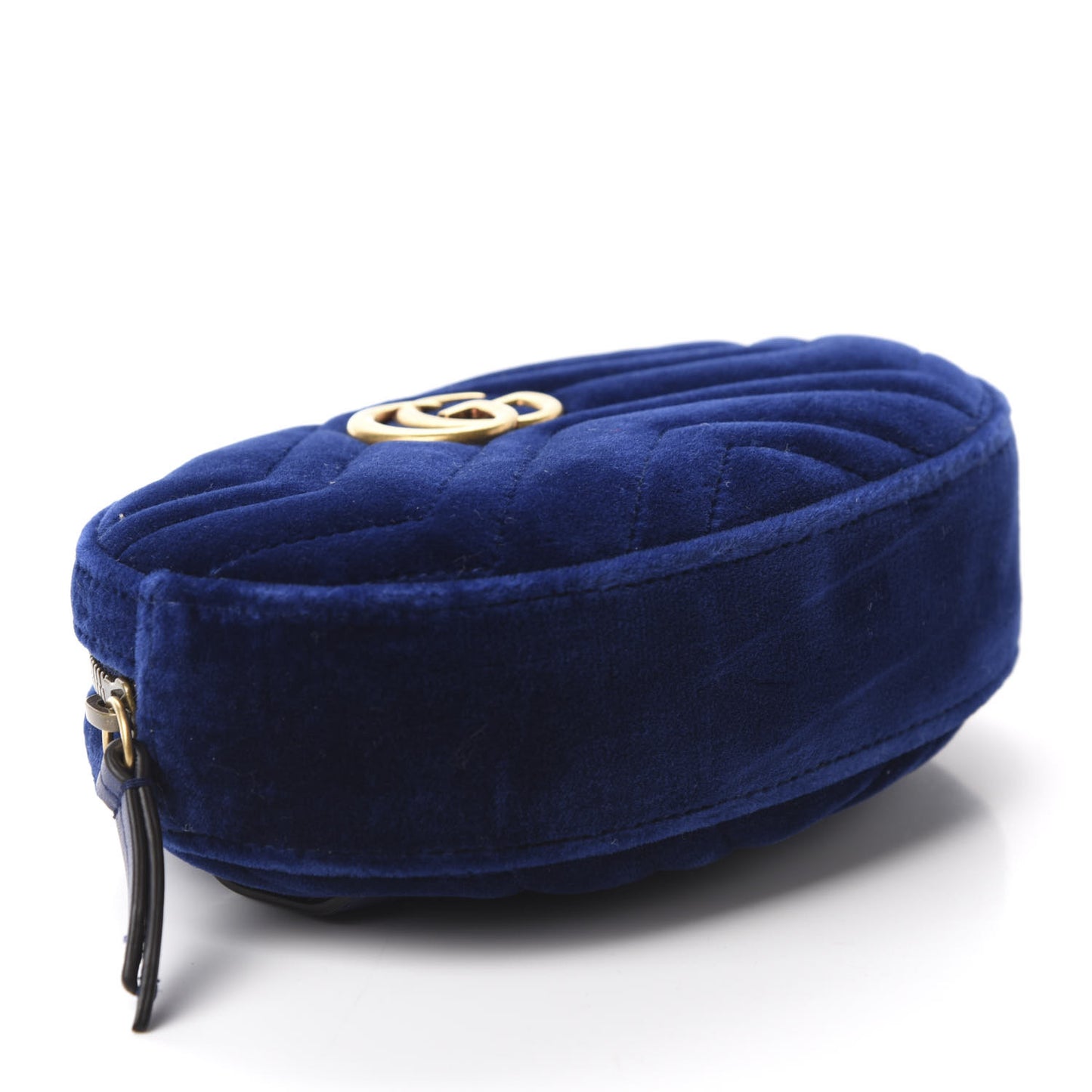 Velvet Matelasse GG Marmont Belt Bag 85 34 Cobalt Blue