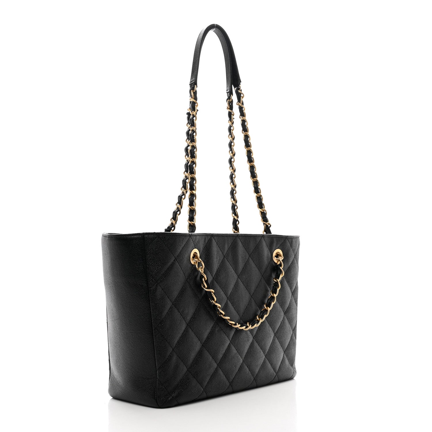 Chanel Caviar Quilted Small Shopping Tote Black 3 of 11