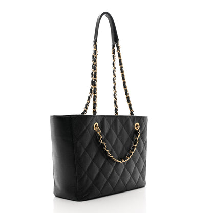 Chanel Caviar Quilted Small Shopping Tote Black 3 of 11