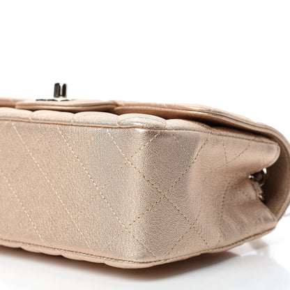 Chanel Metallic Lambskin Quilted Mini Rectangular Flap Gold 7 of 10