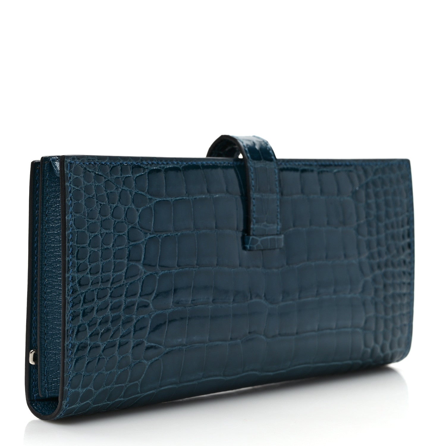 Hermes Shiny Alligator Bearn Wallet Colvert 3 of 7