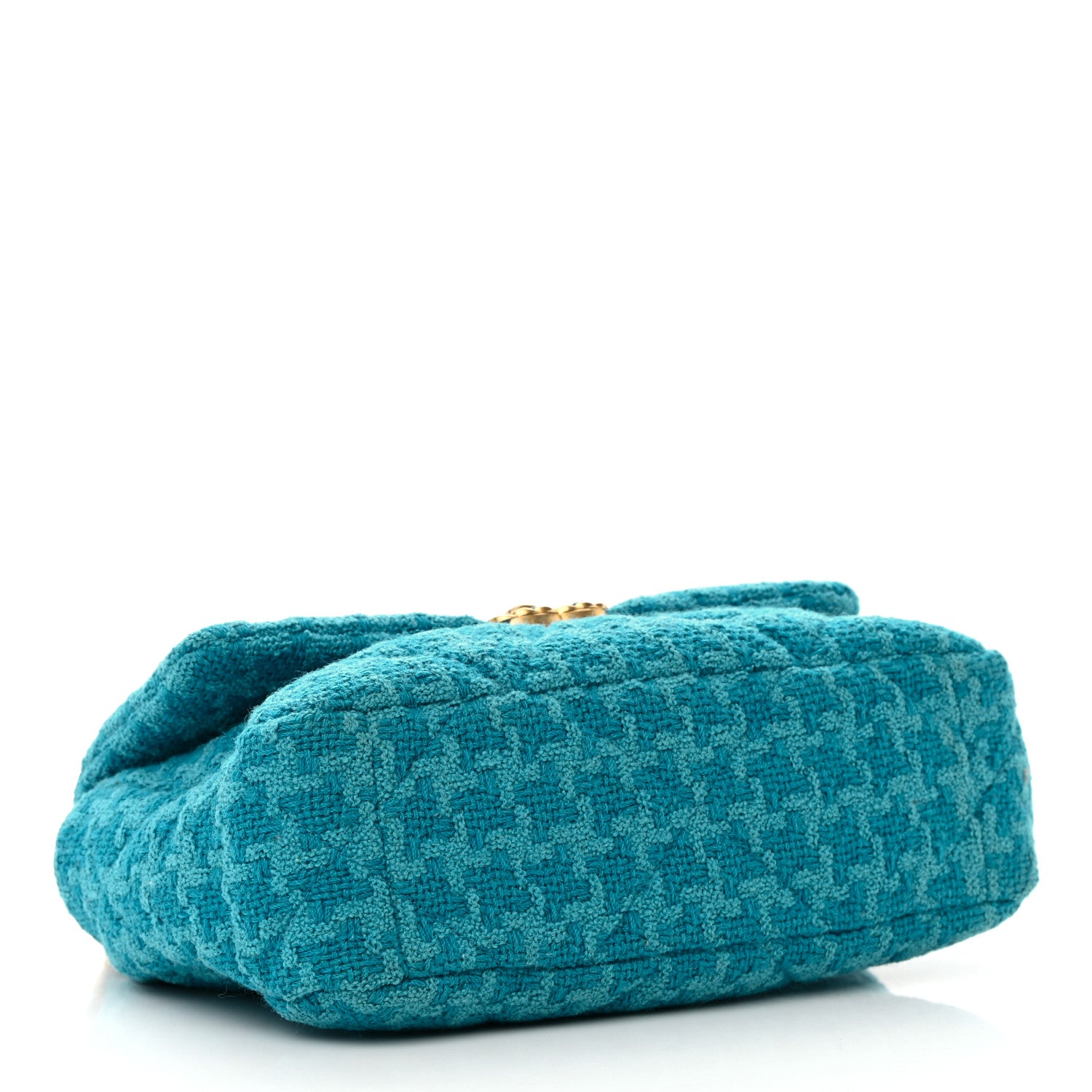 Chanel Tweed Quilted Medium Chanel 19 Flap Turquoise 4 of 12