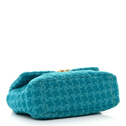 Chanel Tweed Quilted Medium Chanel 19 Flap Turquoise 4 of 12