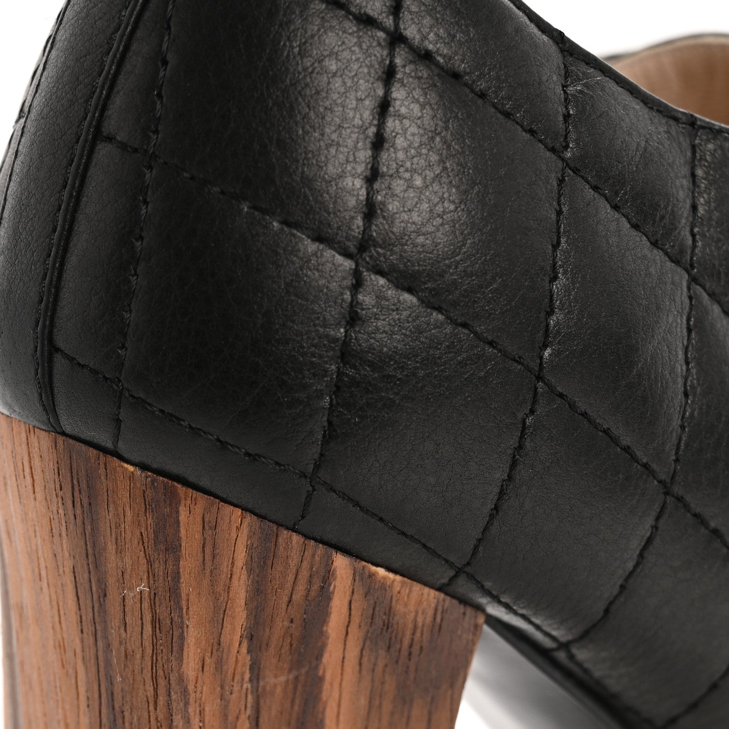 Chanel Lambskin Quilted Cap Toe Lace Up Booties 36 Black 11 of 13