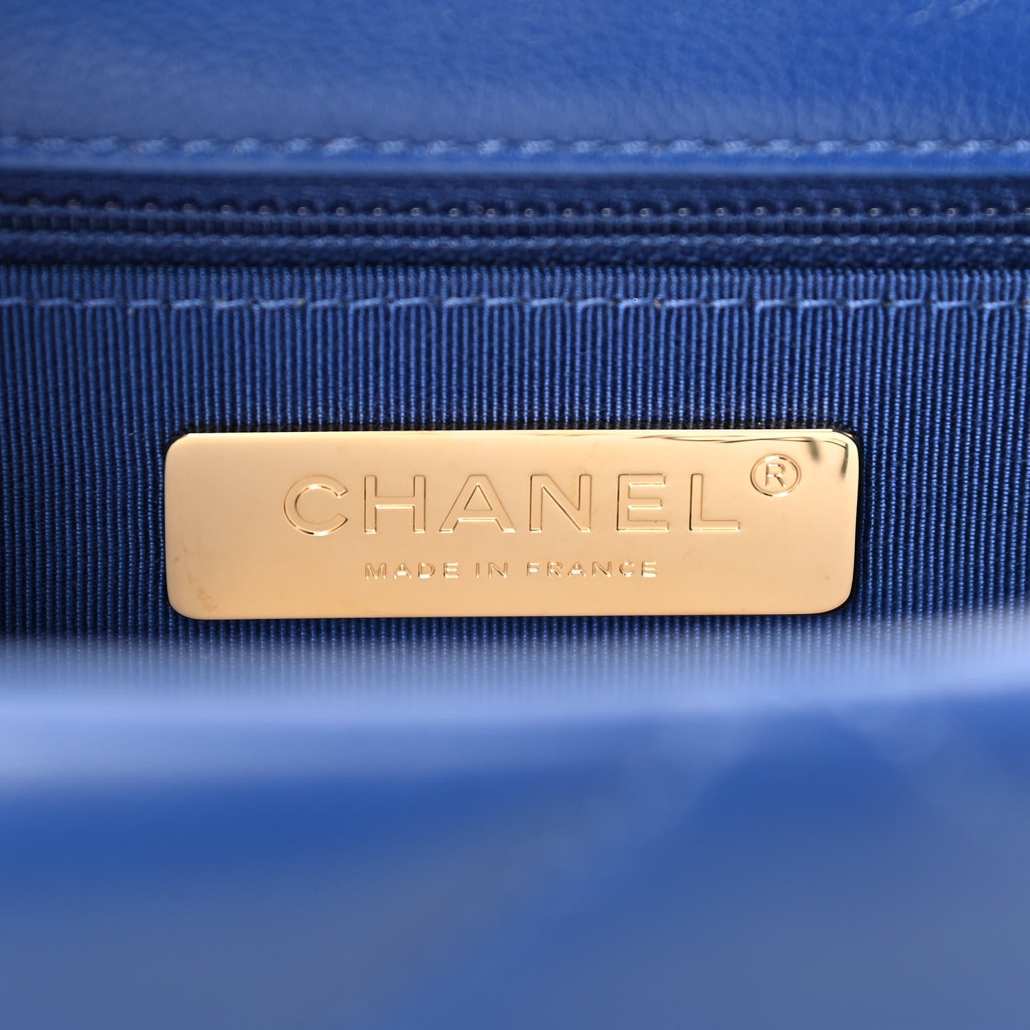 Chanel Goatskin Quilted Large Chanel 19 Flap Dark Blue 6 of 11
