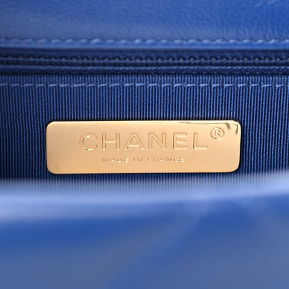 Chanel Goatskin Quilted Large Chanel 19 Flap Dark Blue 6 of 11