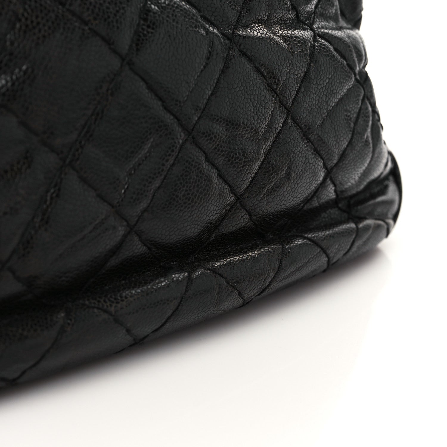 Chanel Crumpled Grained Calfskin Medium Coco Pleats Messenger Flap Black 16 of 16