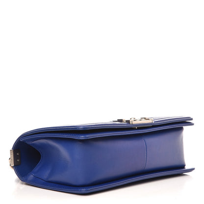 Chanel Matte Python Medium Boy Flap Blue 4 of 12