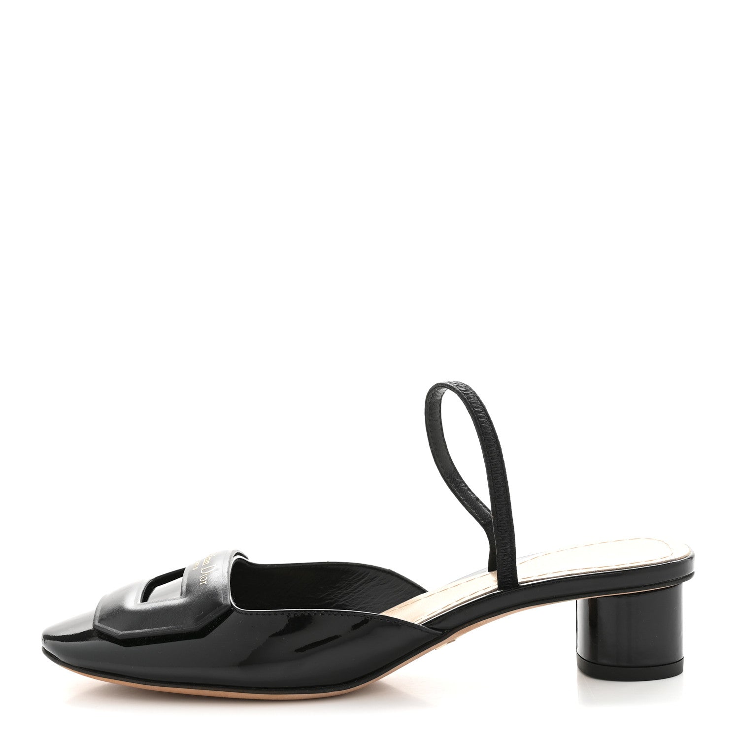 Christian Dior Patent Dior Day Slingback 35mm Pumps 35.5 Black 1 of 9