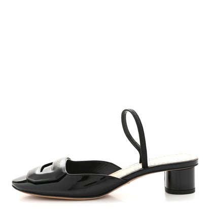 Christian Dior Patent Dior Day Slingback 35mm Pumps 35.5 Black 1 of 9