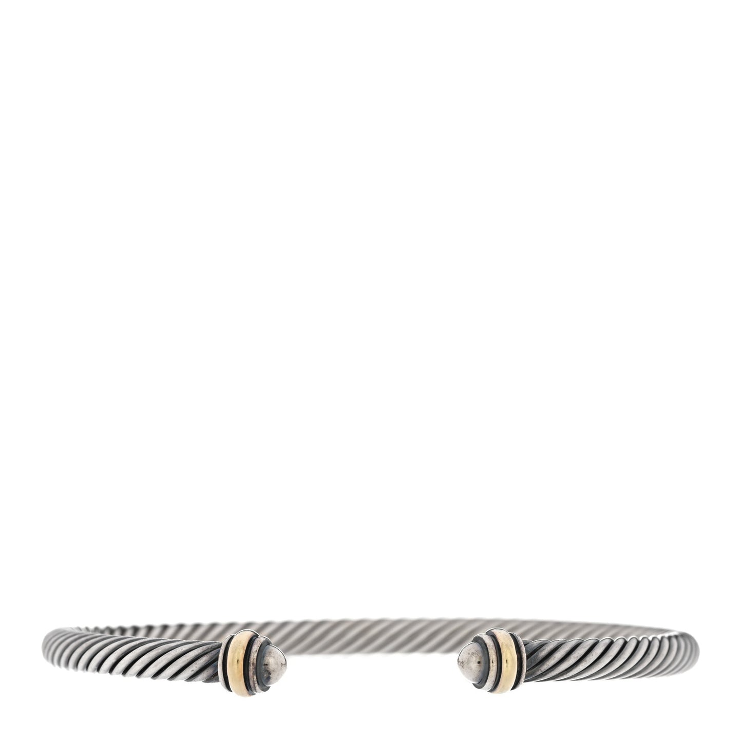 Sterling Silver 18K Yellow Gold 4mm Cable Classics Bracelet