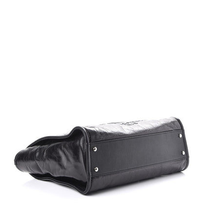 Chanel Glazed Calfskin Small Deauville Tote Black 4 of 7