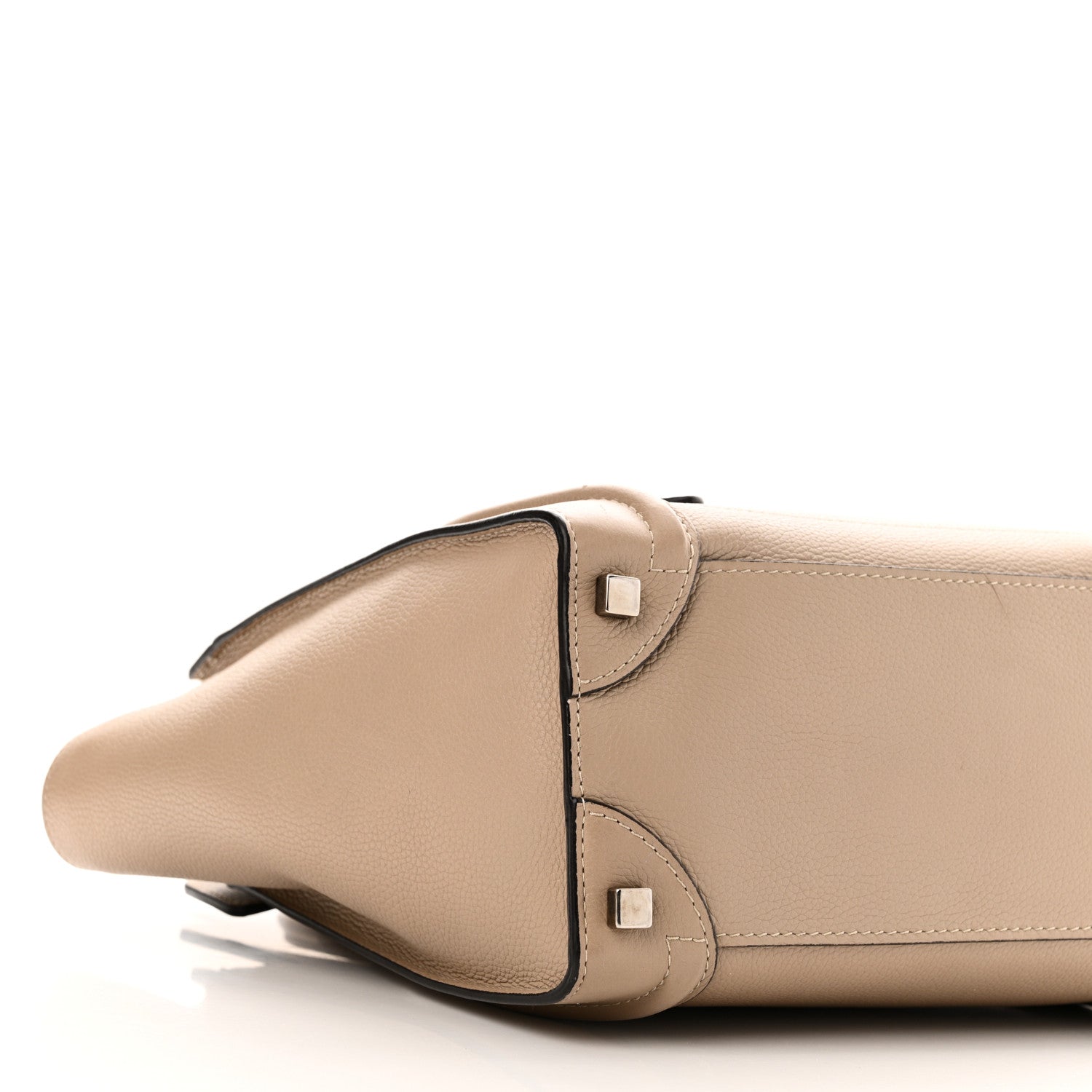Celine Drummed Calfskin Micro Luggage Dune 9 of 11