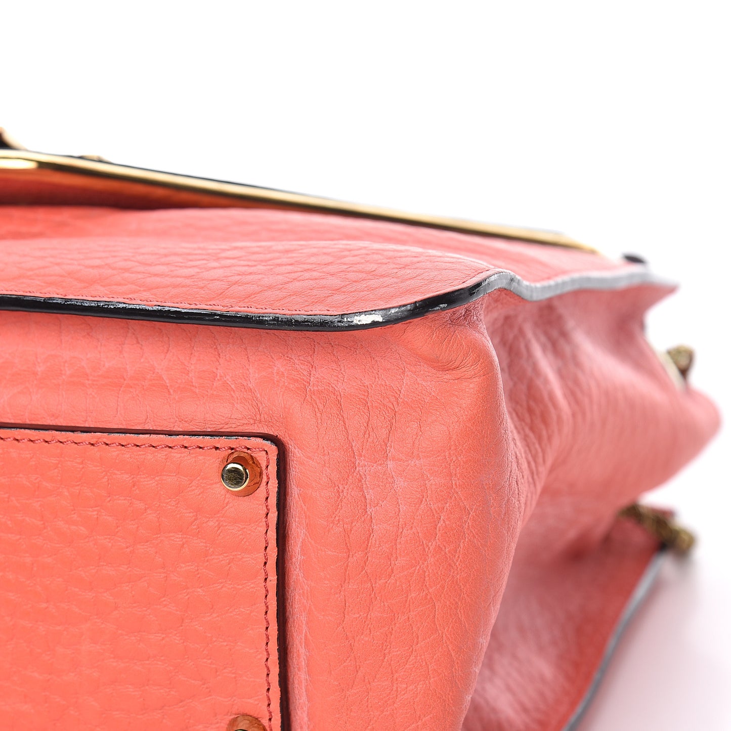 Grained Calfskin Medium Sally Flap Bag Cyclamen Lipstick