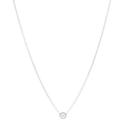 Cartier 18K White Gold Diamond LM D'Amour Pendant Necklace 1 of 4