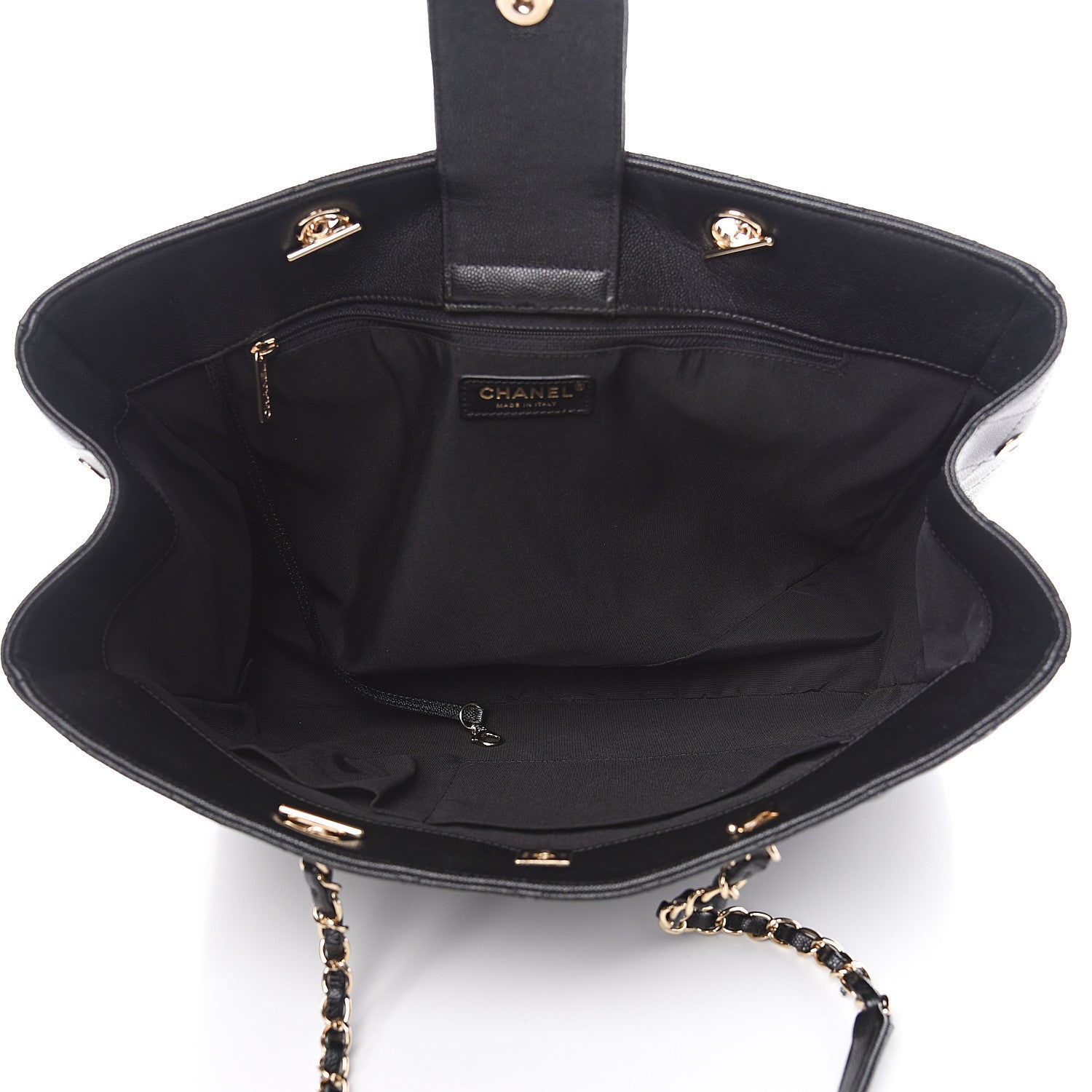 Chanel Caviar Quilted Large Shopping Tote Black 4 of 9