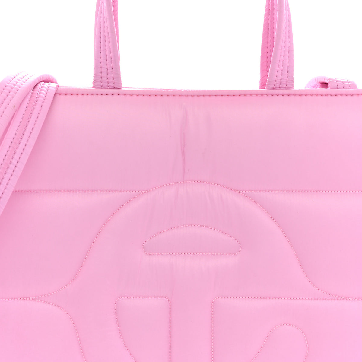 Telfar Nylon Medium Puff Shopping Bag Bubblegum 7 of 10