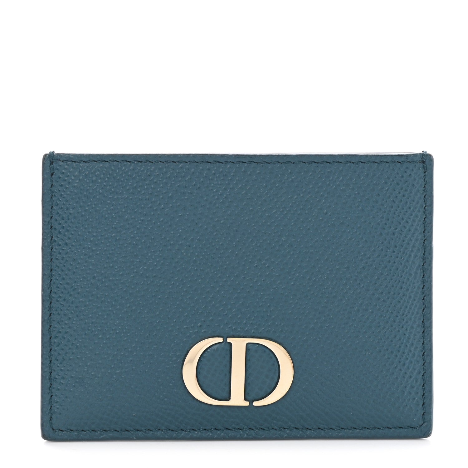 Christian Dior Grained Calfskin 30 Montaigne Card Holder Blue 1 of 6