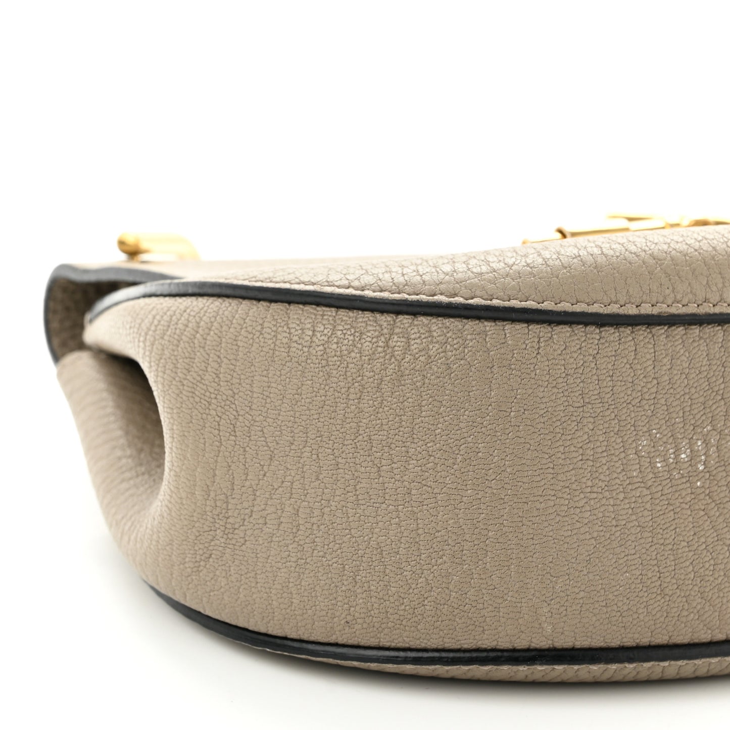 Grained Lambskin Mini Drew Shoulder Bag Motty Grey